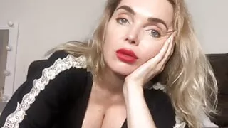 Annette Milf Stepmother seduces son via video call while father is at work