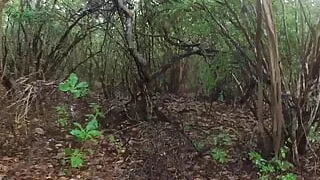 eating the blonde on the quad bike ride in the middle of the woods