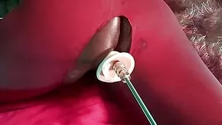 Fuck my Pussy through this hole in my leggings - Fucked by a Fucking Machine