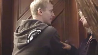 Horny guy pounding hot blonde mature