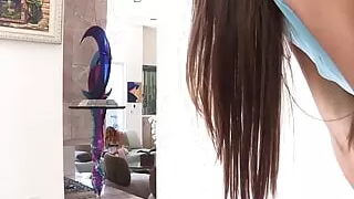 Horny babe Celeste Star is a wild rush of lesbo love