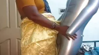 Lucky dolly plays with Indian bbw
