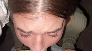 Hard fucked a stranger in the mouth in the forest