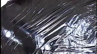 Hot busty blonde whore gets plowed in plastic wrap