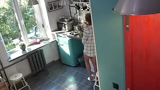 Nearly gagging my stepdaughter with my stiff cock