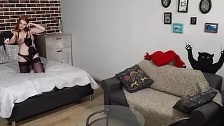 My redhead girlfriend taking seductive nude selfies