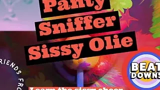 Panty Sniffer Sissy Olie Learns a cheer to use when things get horny and kinky