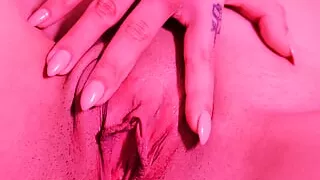 Lesbian Ally plays with her vibrator