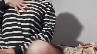 Student in Sexy Pantyhose Waits for You on the Bed