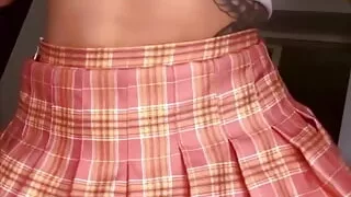 Cute Student Shows Off Her Small Tits