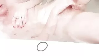 Hot Mom Redhead MILF Plays With Her Hairy Pussy in the Bath