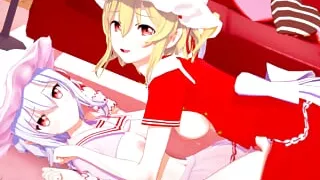 Sexual Time With Remilia And Flandre From Touhou (hentai Uncensored)