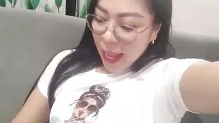 Hot Asian Dancing in Front of Camera