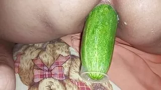 Horny Pinay Fucks Her Wet Ass with a Large Toy