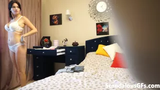 My naughty girlfriend trying out all the outfits in her wardrobe