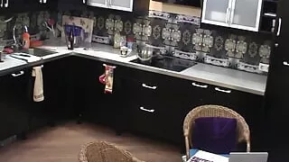 my hot tattooed girlfriend  cooking breakfast naked