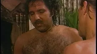 Brunette with mutant melons enjoys 3 big fat dicks