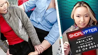 Tiny Asian Babe Asia Lee Gets Interrogated Before Taking The Security Officer's Cock - Shoplyfter