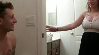 BBW Stepmother talks dirty and lets her stepson fuck her in her ass