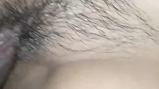 Fucking Her Slowly Young Boobs & Hairy Pussy