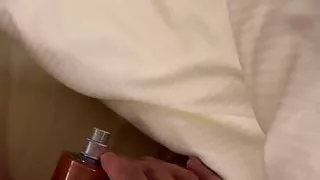 Hotel room masturbation