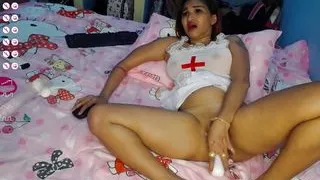 Dildo Double Penetration - Nurse Bonnie satisfies your desires