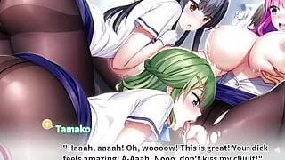 Ep61-2: Foursome Sex Cabin Crew Service with Vibrators - Oppai Ero App Academy