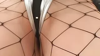 Babe in Fishnet Stockings Tommie Ryden Fucks Hard