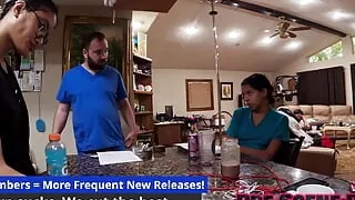 Nurse Channy Crossfire Strip Searches Nurse Aria Nicole, Aria's Guilty Until Proven Innocent At GirlsGoneGynoCom!