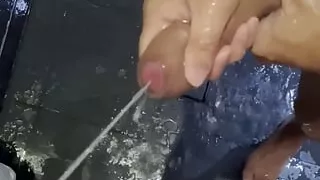 Cumming in the shower