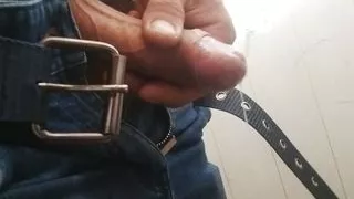 Cum in the Public Bathroom Jerking