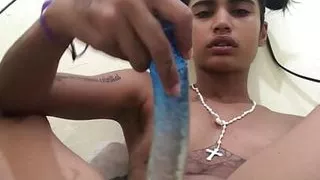 Latina mom touches herself sexily at home