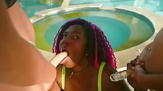 I suck dildo and pussy and the pussy tastes better GGmansion