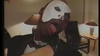 Classy bitch gets her pussy fucked hardcore by a masked black stud