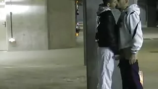 54 Jess ROYAN? fukced by straight scally boyh in public parking in paris