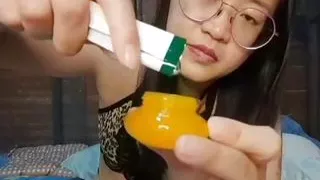 Horny asian hot girl show her body in her room alone