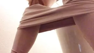 Cute girl masturbating and cumming in yoga wear
