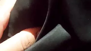 alone dick rubbing and handjob cloth over it