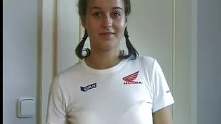 Lenka's first porn performance is a brunette whore who