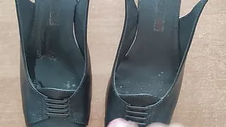 Cum in moms brand new sandals. part 2