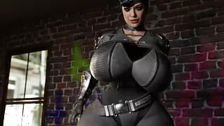 Cat Woman get a big dick in her ass