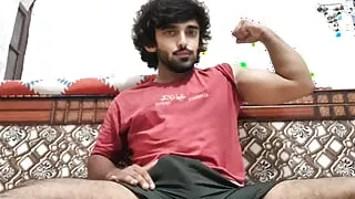 Desi indian gym boy showing his big ass and cock midnight hard cumming