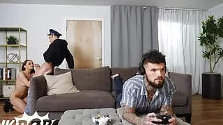 Hunks Theo Brady And Hatler Seduce Hot Officer Aften Opal Into Having A Bisexual Threesome Together - TWINKPOP