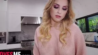 Thick And Busty Step Sis And Girlfriend Riley Reign & Kenzie Love Share One Cock POV - SisLovesMe