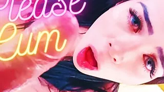 Beautiful brunette sucks my dick and takes cum in her mouth - homemade blowjob - Sexdoll520