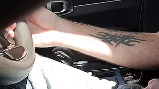 Tattooed Twink Wanks It For Truckers