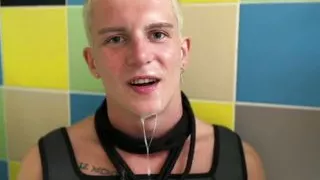 The stepfather has sex with his stepson roughly and hard, and cums in his narrow hole - 357