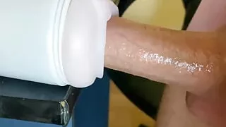 A nice dick fucking the artificial silicone pussy