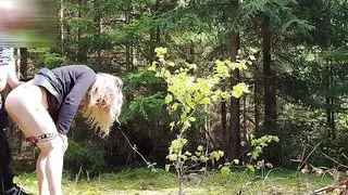 Fucked by same lonely guy in two days in the woods