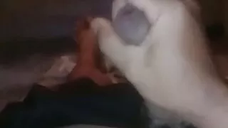 a man masturbate front of her girlfriend  at video call